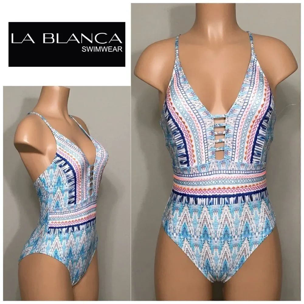 La Blanca plunge swimsuit. NWOT